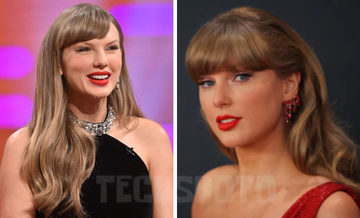 Taylor Swift smiling on stage during The Eras Tour 2025, celebrating her engagement to Travis Kelce and billionaire milestone.