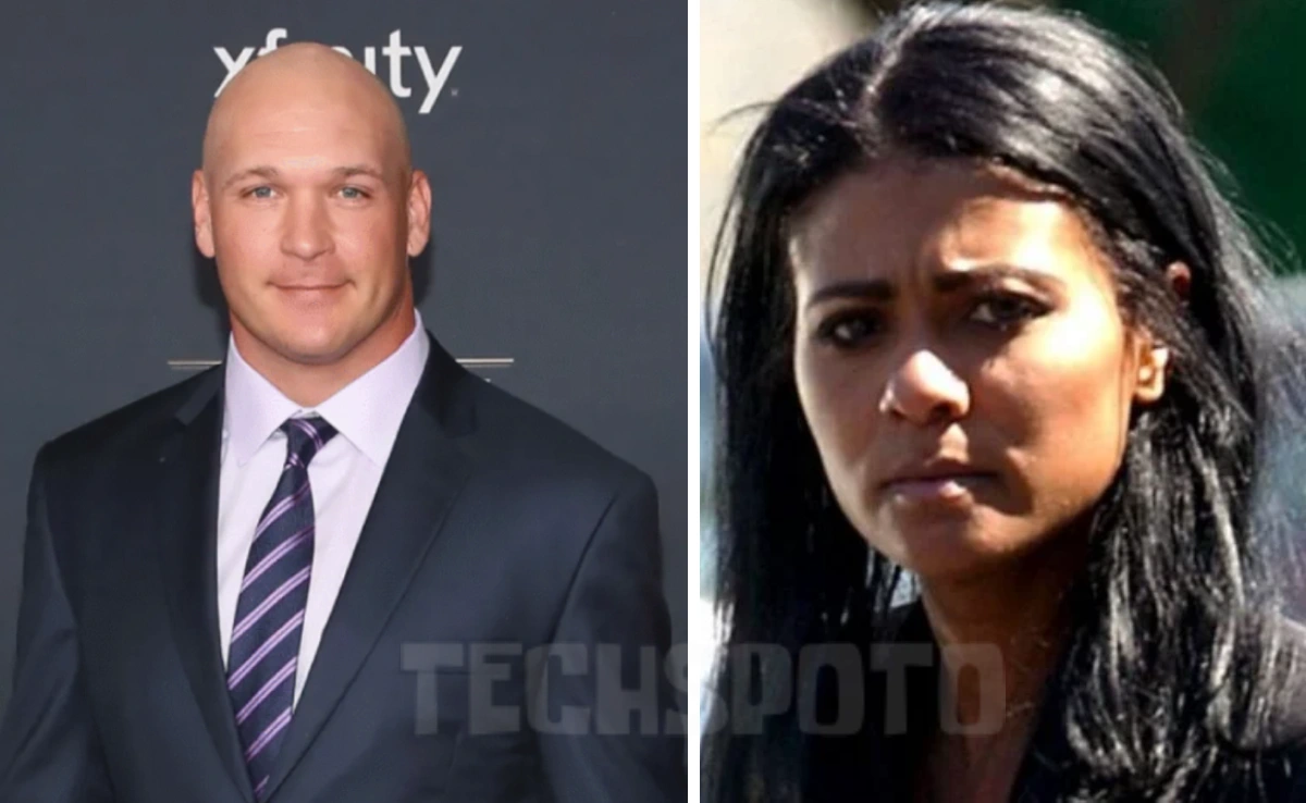 Tyna Karageorge portrait representing her life story, legal battles, and connection to Brian Urlacher.